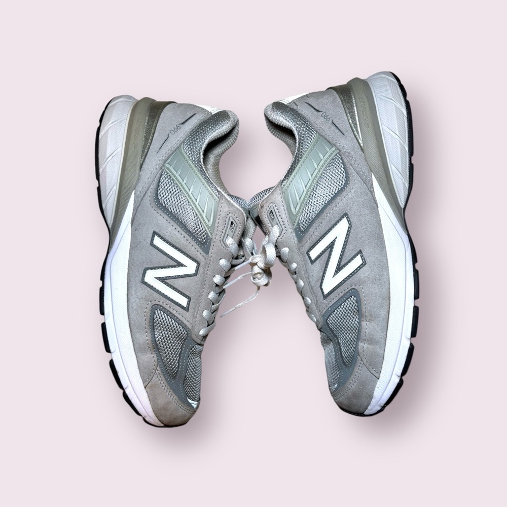 New Balance 990V5 Shoes Mens 9 D Gray Mesh Suede Leather Cushioned M99…